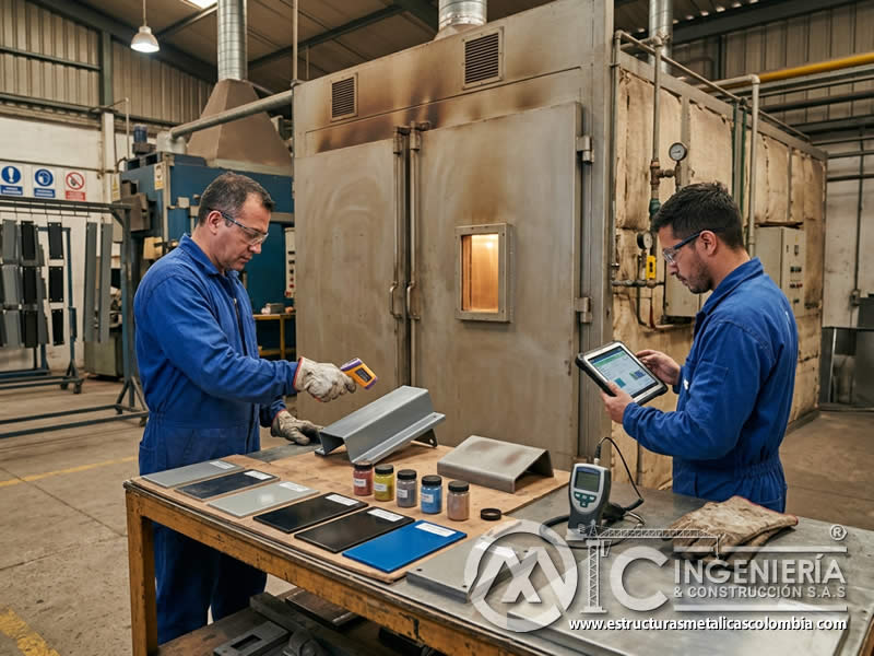 Control de temperatura de pintura en polvo y sandblasting en Bogotá, Colombia. Montajes, Ingeniería y Construcción. MIC SAS. Control de temperatura de pintura en polvo y sandblasting en Bogotá, Colombia. Montajes, Ingeniería y Construcción. MIC SAS.