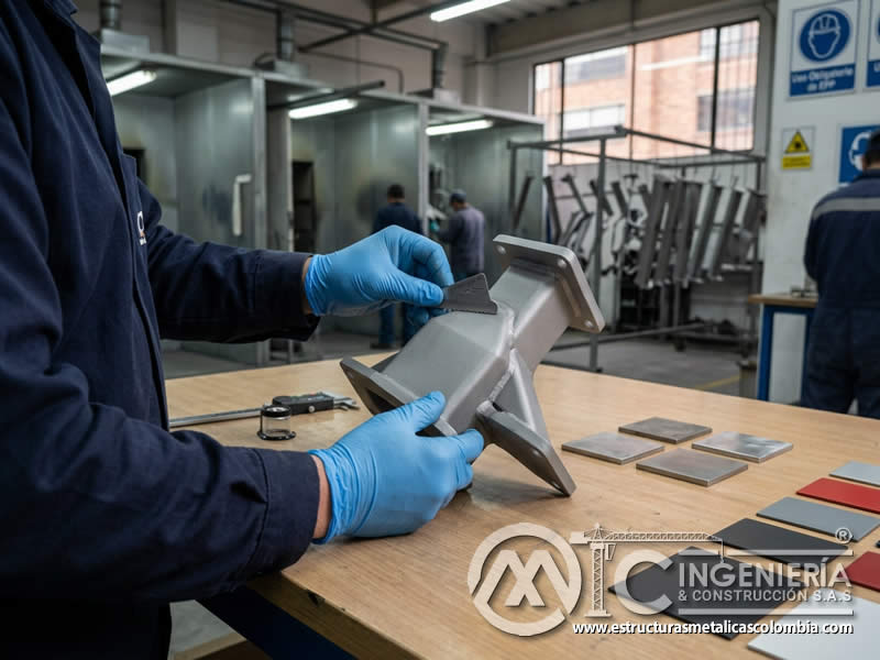 Inspección de superficie con sandblasting antes de pintura en polvo en Bogotá, Colombia. Montajes, Ingeniería y Construcción. MIC SAS. Inspección de superficie con sandblasting antes de pintura en polvo en Bogotá, Colombia. Montajes, Ingeniería y Construcción. MIC SAS.