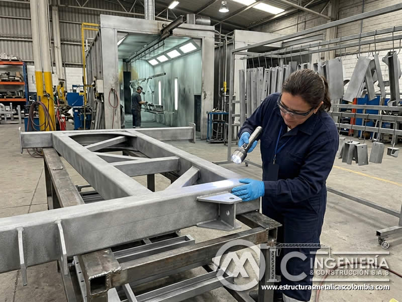 Zinc y superficies galvanizadas con sandblasting para pintura en polvo en Bogotá, Colombia. Montajes, Ingeniería y Construcción. MIC SAS. Zinc y superficies galvanizadas con sandblasting para pintura en polvo en Bogotá, Colombia. Montajes, Ingeniería y Construcción. MIC SAS.