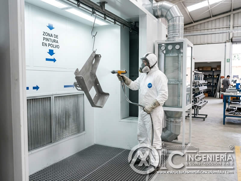 Reducción de contaminación del aire con pintura en polvo y sandblasting en Bogotá, Colombia. Montajes, Ingeniería y Construcción. MIC SAS. Reducción de contaminación del aire con pintura en polvo y sandblasting en Bogotá, Colombia. Montajes, Ingeniería y Construcción. MIC SAS.