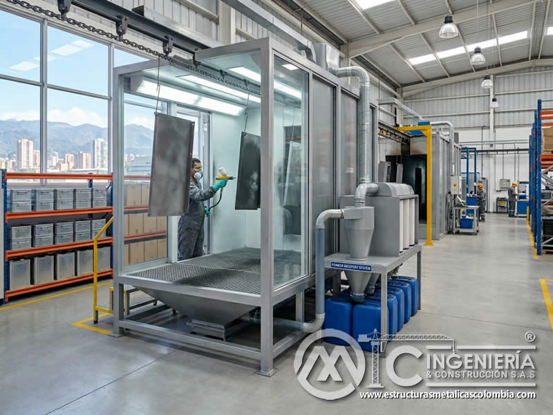 Reducción de desechos de pintura en polvo tras sandblasting en Bogotá, Colombia. Montajes, Ingeniería y Construcción. MIC SAS. Reducción de desechos de pintura en polvo tras sandblasting en Bogotá, Colombia. Montajes, Ingeniería y Construcción. MIC SAS.
