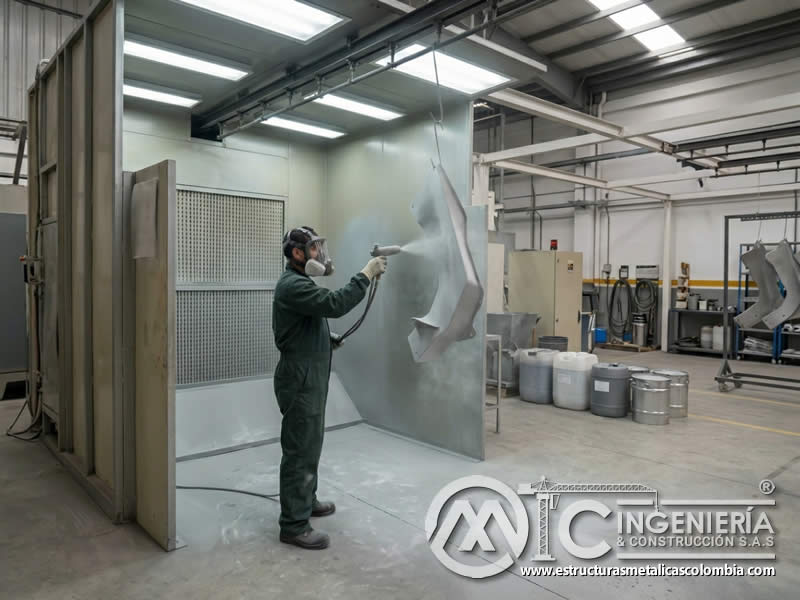 Reducción de VOC con pintura en polvo y preparación sandblasting en Bogotá, Colombia. Montajes, Ingeniería y Construcción. MIC SAS. Reducción de VOC con pintura en polvo y preparación sandblasting en Bogotá, Colombia. Montajes, Ingeniería y Construcción. MIC SAS.