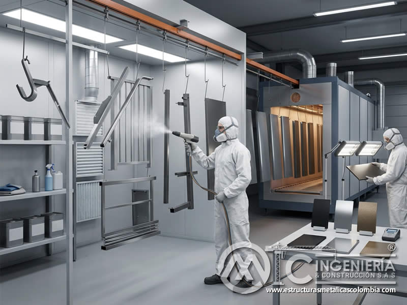 Avances en pintura en polvo electrostática para aplicaciones específicas como industria aeroespacial y médica, con recubrimientos ligeros, higiénicos, resistentes, funcionales y de alto desempeño en Bogotá, Colombia. Montajes, Ingeniería y Construcción. MIC SAS.