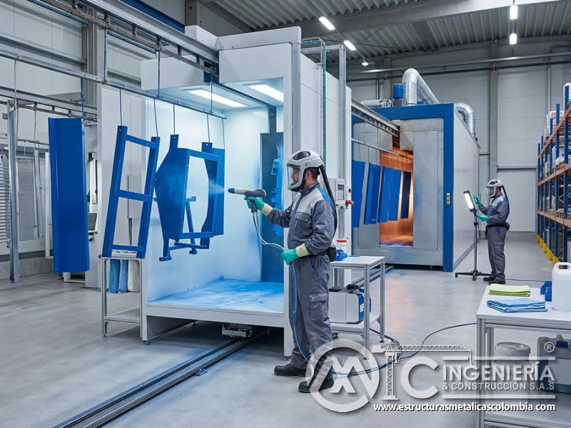 Evolución de tecnologías de curado de pintura en polvo electrostática para reducir tiempos de procesamiento, mejorar eficiencia energética, controlar temperatura y elevar calidad del recubrimiento en Bogotá, Colombia. Montajes, Ingeniería y Construcción. MIC SAS.