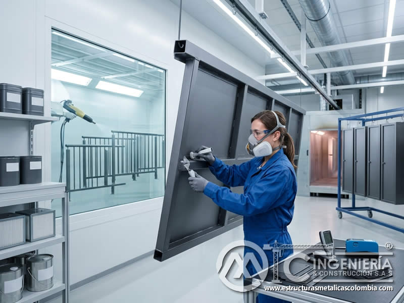 Pinturas electrostáticas en polvo diseñadas para resistir altas temperaturas, humedad intensa, radiación y ambientes exigentes sobre superficies metálicas en Bogotá, Colombia. Montajes, Ingeniería y Construcción. MIC SAS.