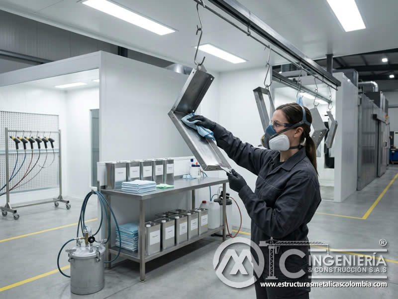 Evolución de sistemas de aplicación de pintura en polvo para mayor precisión, cobertura uniforme y control de acabado en Bogotá, Colombia. Montajes, Ingeniería y Construcción. MIC SAS.