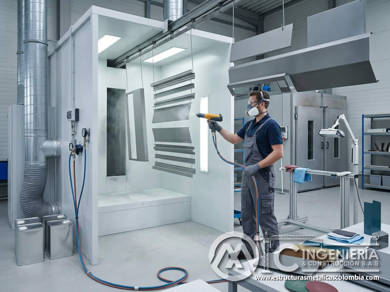 Tecnologías recientes para mejorar la eficiencia en la aplicación de pintura en polvo electrostática sobre piezas metálicas en Bogotá, Colombia. Montajes, Ingeniería y Construcción. MIC SAS.