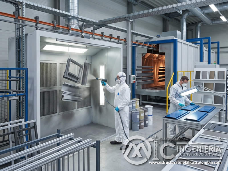 Pinturas en polvo para aplicación más fácil y uniforme en superficies complejas, con mejor fluidez, carga electrostática, penetración en geometrías, cobertura de bordes y control de espesor en Bogotá, Colombia. Montajes, Ingeniería y Construcción. MIC SAS.
