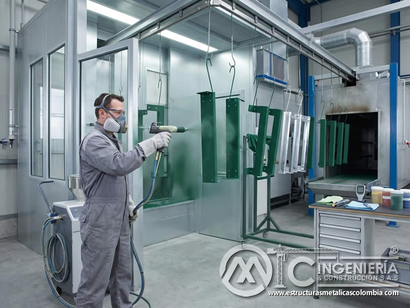 Pinturas en polvo electrostáticas flexibles para sustratos con movimientos o deformaciones, con resinas elásticas, alta elongación, adherencia y resistencia al agrietamiento en Bogotá, Colombia. Montajes, Ingeniería y Construcción. MIC SAS.