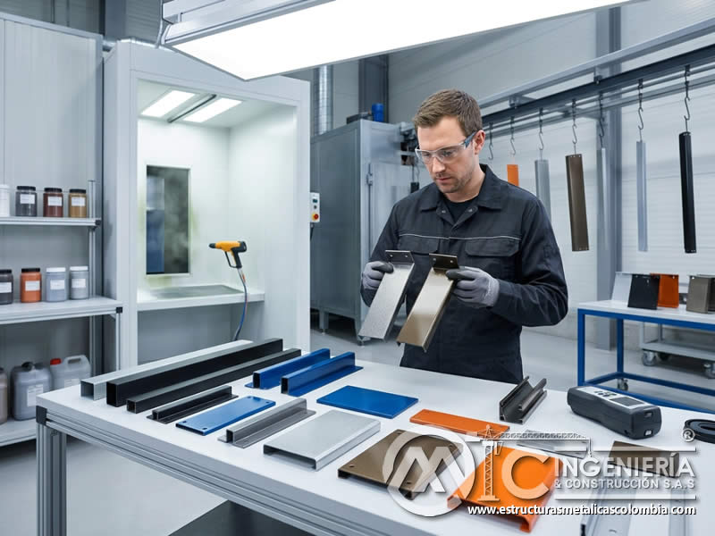 Tcnicas innovadoras para acabados metálicos y brillantes en pinturas en polvo aplicadas sobre superficies metálicas en Bogotá, Colombia. Montajes, Ingeniería y Construcción. MIC SAS.