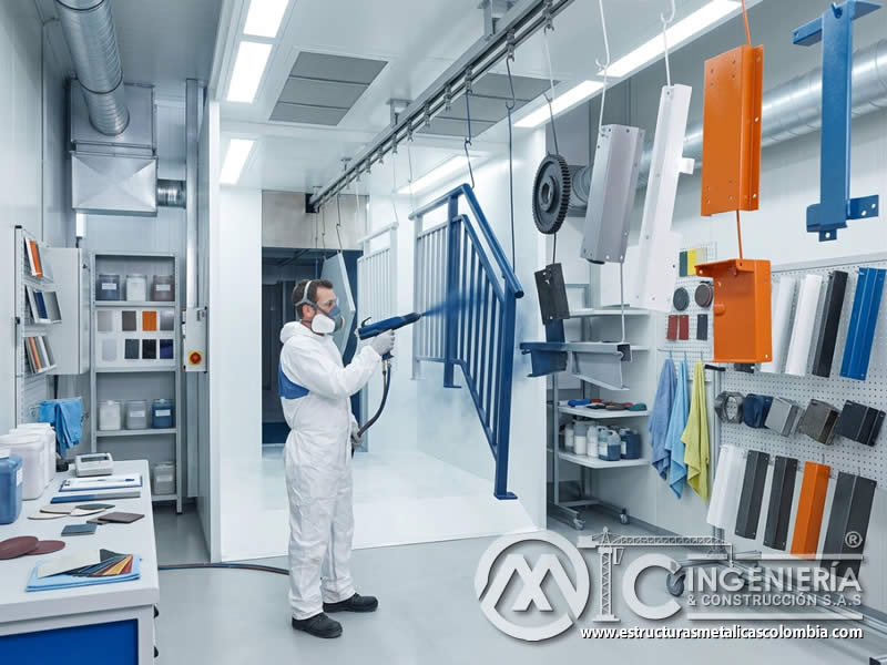 Herramientas para visualizar y elegir acabados personalizados de pintura en polvo sobre piezas metálicas antes de producción en Bogotá, Colombia. Montajes, Ingeniería y Construcción. MIC SAS.