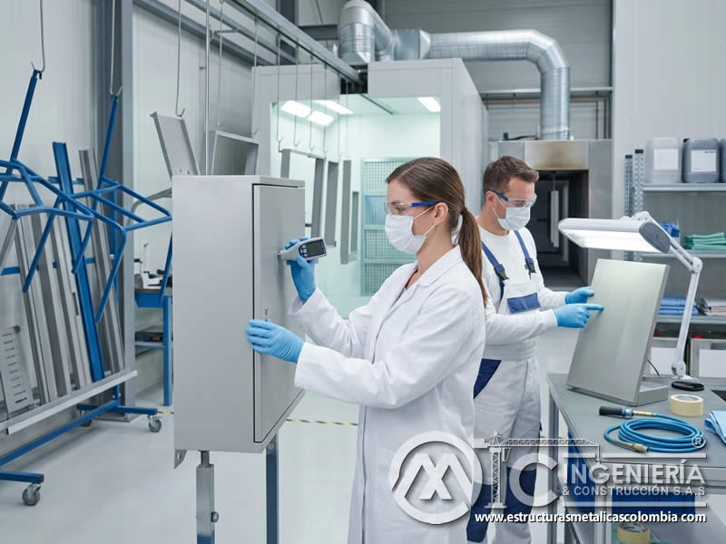Industrias beneficiadas por pinturas en polvo antimicrobianas para componentes metálicos de salud, alimentos, mobiliario e industria en Bogotá, Colombia. Montajes, Ingeniería y Construcción. MIC SAS.