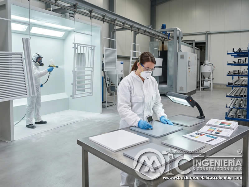 Requisitos de aplicación y preparación de superficies para pinturas en polvo antimicrobianas con limpieza, anclaje y curado controlado en Bogotá, Colombia. Montajes, Ingeniería y Construcción. MIC SAS.