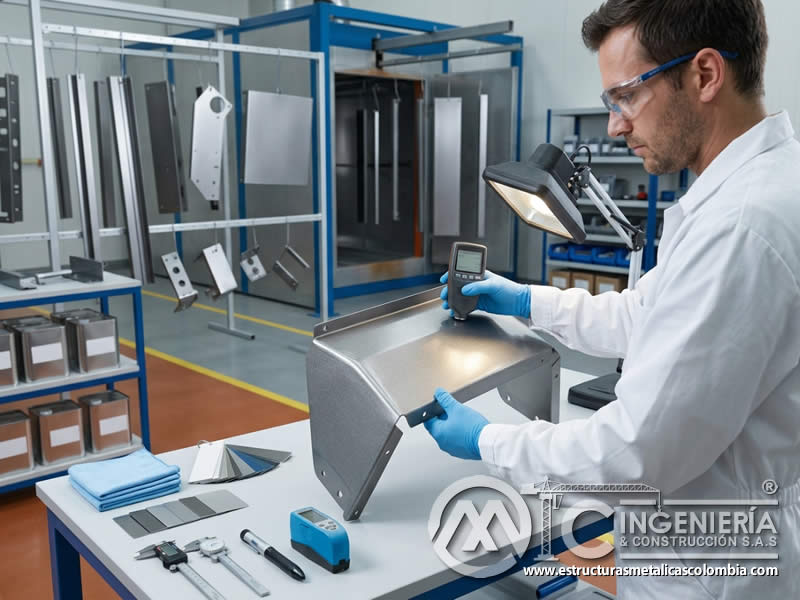 Aplicaciones de pinturas en polvo antimicrobianas en el sector industrial para piezas metálicas, equipos y superficies de contacto frecuente en Bogotá, Colombia. Montajes, Ingeniería y Construcción. MIC SAS.