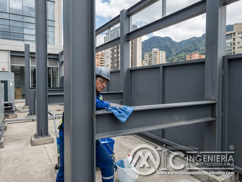 Control de zonas horizontales donde se acumulan agua, suciedad y partículas sobre el recubrimiento dentro de rutinas de cuidado para pintura electrostática en polvo en Bogotá, Colombia. Montajes, Ingeniería y Construcción. MIC SAS. Control de zonas horizontales donde se acumulan agua, suciedad y partículas sobre el recubrimiento dentro de rutinas de cuidado para pintura electrostática en polvo en Bogotá, Colombia. Montajes, Ingeniería y Construcción. MIC SAS.