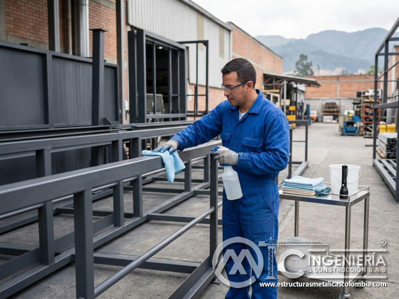 Evaluación de decoloración y desgaste como parte del mantenimiento de pintura en polvo exterior sin dañar textura, brillo ni continuidad del recubrimiento en Bogotá, Colombia. Montajes, Ingeniería y Construcción. MIC SAS. Evaluación de decoloración y desgaste como parte del mantenimiento de pintura en polvo exterior sin dañar textura, brillo ni continuidad del recubrimiento en Bogotá, Colombia. Montajes, Ingeniería y Construcción. MIC SAS.