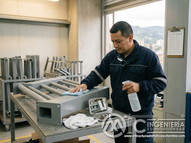 Cuidado preventivo que reduce repintados y prolonga la vida del recubrimiento en Bogotá, Colombia. Montajes, Ingeniería y Construcción. MIC SAS.