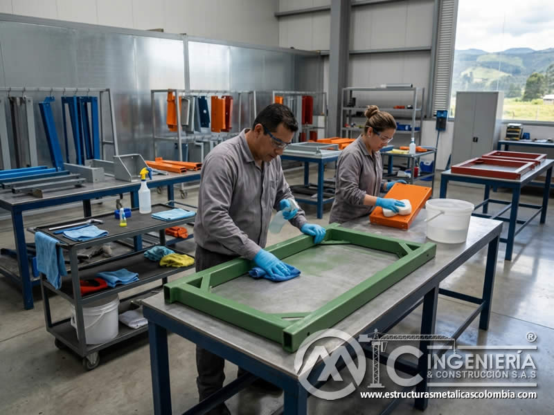 Mantenimiento profesional de piezas pintadas para empresas y proyectos en Bogotá, Colombia. Montajes, Ingeniería y Construcción. MIC SAS.