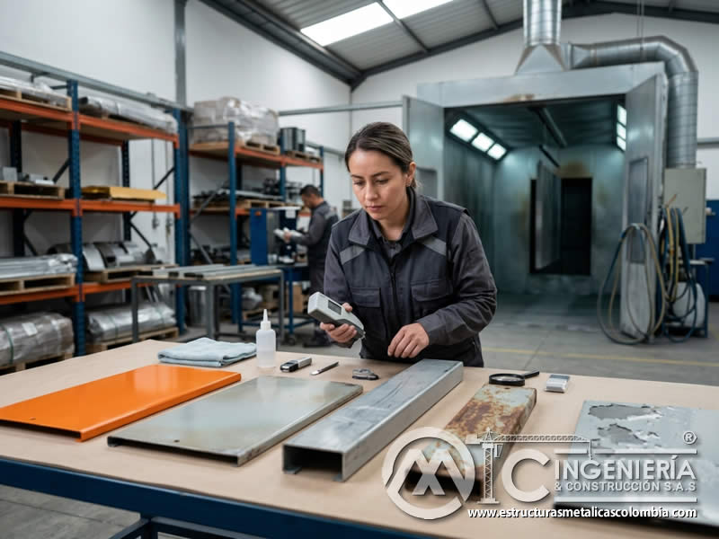Servicio técnico para definir frecuencia de repintado en pintura en polvo en Bogotá, Colombia. Montajes, Ingeniería y Construcción. MIC SAS.