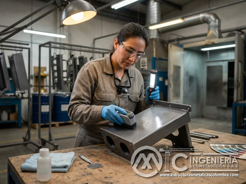 Verificación de limpieza previa antes de decidir si la pieza requiere retoque o repintado sin dañar textura, brillo ni continuidad del recubrimiento en Bogotá, Colombia. Montajes, Ingeniería y Construcción. MIC SAS. Verificación de limpieza previa antes de decidir si la pieza requiere retoque o repintado sin dañar textura, brillo ni continuidad del recubrimiento en Bogotá, Colombia. Montajes, Ingeniería y Construcción. MIC SAS.