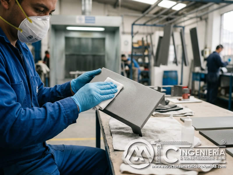 Acabados brillantes o satinados requieren cuidado al aplicar protectores superficiales dentro de rutinas de cuidado para pintura electrostática en polvo en Bogotá, Colombia. Montajes, Ingeniería y Construcción. MIC SAS. Acabados brillantes o satinados requieren cuidado al aplicar protectores superficiales dentro de rutinas de cuidado para pintura electrostática en polvo en Bogotá, Colombia. Montajes, Ingeniería y Construcción. MIC SAS.