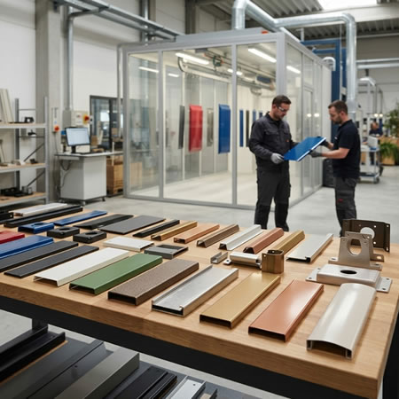 Acabados lisos, texturizados, metálicos y brillantes aplicados sobre piezas industriales en Bogotá, Colombia. Montajes, Ingeniería y Construcción. MIC SAS.