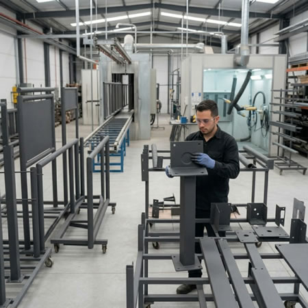 Avisos metálicos con color uniforme y protección ante sol, lluvia, salinidad y corrosión en Bogotá, Colombia. Montajes, Ingeniería y Construcción. MIC SAS.