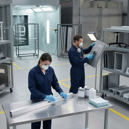 Medición ambiental previa a la aplicación electrostática sobre piezas metálicas en Bogotá, Colombia. Montajes, Ingeniería y Construcción. MIC SAS.