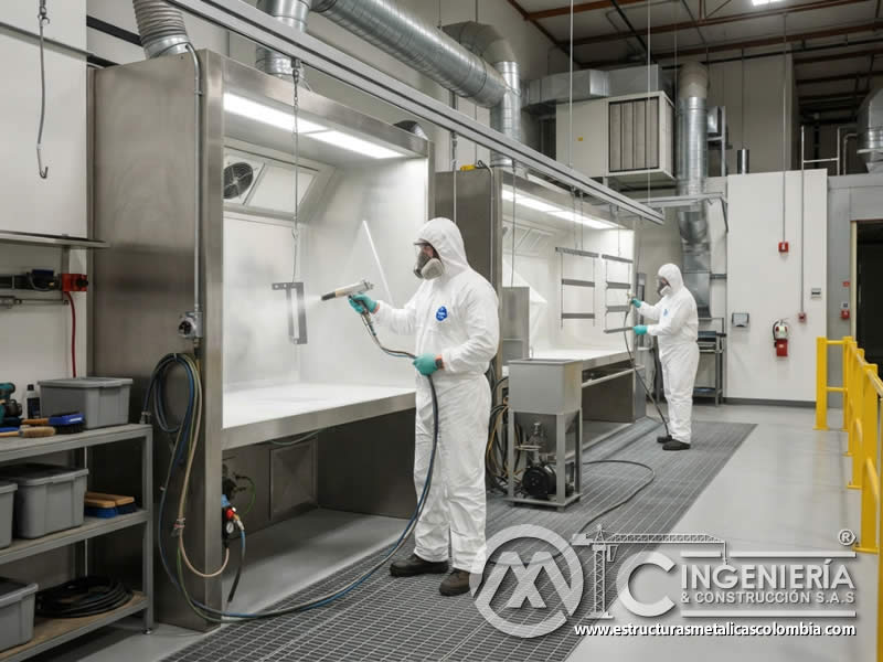 Normativas OSHA, NFPA e ISO aplicadas al control seguro del proceso de pintura en polvo electrostática en Bogotá, Colombia. Montajes, Ingeniería y Construcción. MIC SAS.