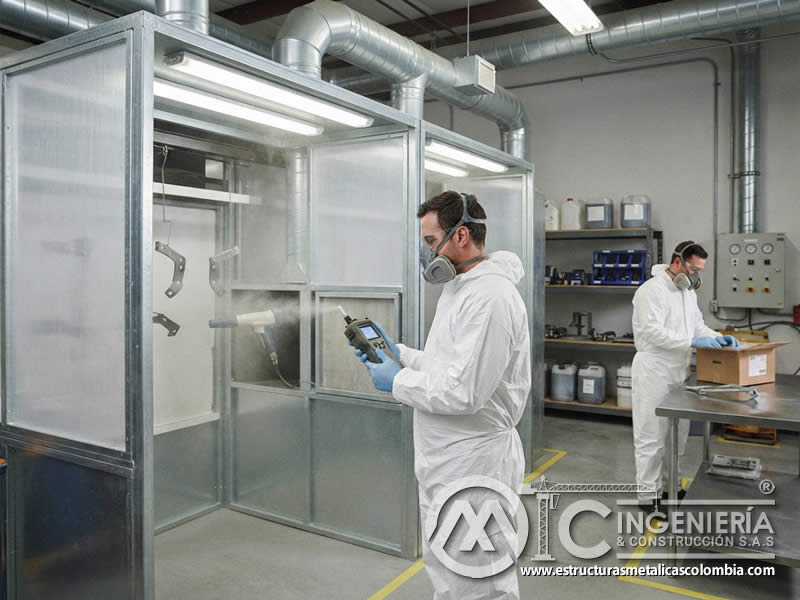 Monitoreo de calidad del aire en áreas de pintura en polvo para medir partículas, vapores, ventilación y riesgo de explosión en Bogotá, Colombia. Montajes, Ingeniería y Construcción. MIC SAS. Monitoreo de calidad del aire en áreas de pintura en polvo para medir partículas, vapores, ventilación y riesgo de explosión en Bogotá, Colombia. Montajes, Ingeniería y Construcción. MIC SAS.