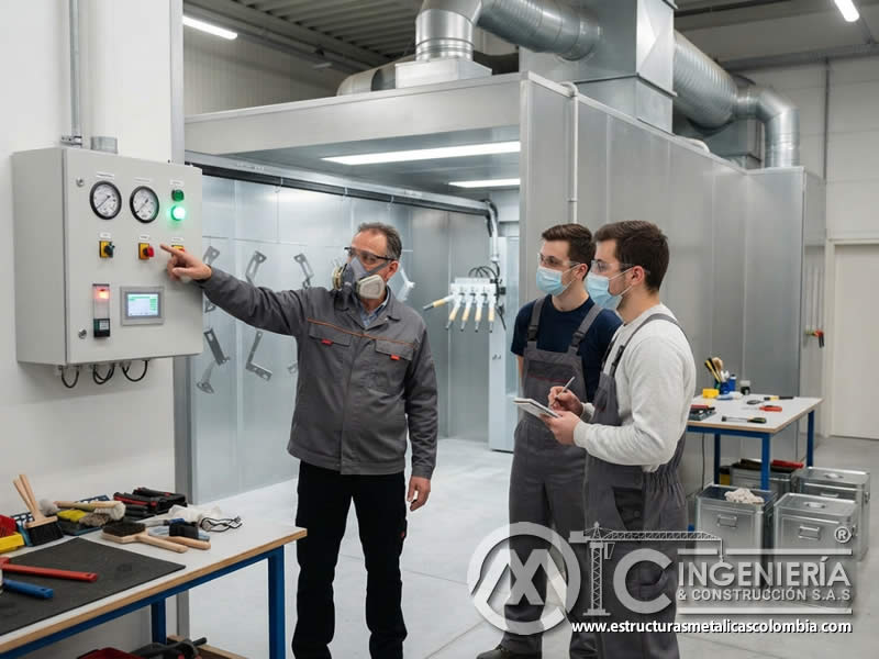 Importancia de la capacitación en el uso de sistemas de ventilación en pintura en polvo electrostática, enseñando operación de cabinas, lectura de indicadores, respuesta ante alarmas, limpieza y reporte de fallas en Bogotá, Colombia. Montajes, Ingeniería y Construcción. MIC SAS. Importancia de la capacitación en el uso de sistemas de ventilación en pintura en polvo electrostática, enseñando operación de cabinas, lectura de indicadores, respuesta ante alarmas, limpieza y reporte de fallas en Bogotá, Colombia. Montajes, Ingeniería y Construcción. MIC SAS.