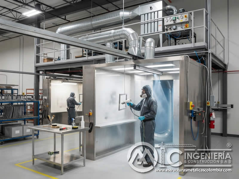 Normativas y estándares de ventilación para pintura en polvo electrostática, con criterios de seguridad industrial, control de polvo combustible, extracción, filtración, mantenimiento preventivo y condiciones de trabajo seguras en Bogotá, Colombia. Montajes, Ingeniería y Construcción. MIC SAS. Normativas y estándares de ventilación para pintura en polvo electrostática, con criterios de seguridad industrial, control de polvo combustible, extracción, filtración, mantenimiento preventivo y condiciones de trabajo seguras en Bogotá, Colombia. Montajes, Ingeniería y Construcción. MIC SAS.