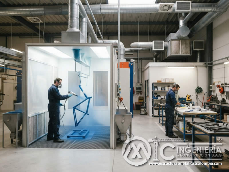 Diferencia entre ventilación general y localizada en pintura en polvo electrostática, comparando renovación de aire del recinto con captura directa en cabinas, campanas y puntos críticos de generación de polvo en Bogotá, Colombia. Montajes, Ingeniería y Construcción. MIC SAS. Diferencia entre ventilación general y localizada en pintura en polvo electrostática, comparando renovación de aire del recinto con captura directa en cabinas, campanas y puntos críticos de generación de polvo en Bogotá, Colombia. Montajes, Ingeniería y Construcción. MIC SAS.