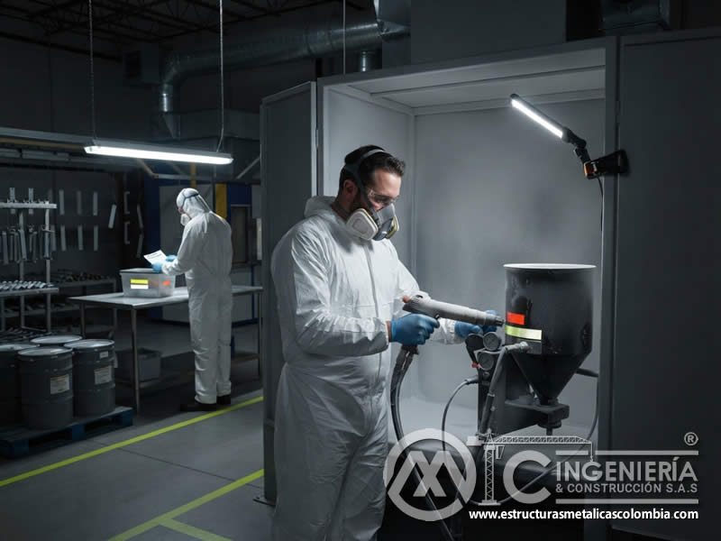 Medidas para asegurar visibilidad de señales de seguridad de pintura en polvo electrostática en condiciones de poca luz, usando iluminación auxiliar, materiales reflectivos, contraste, ubicación despejada, mantenimiento y revisión nocturna en Bogotá, Colombia. Montajes, Ingeniería y Construcción. MIC SAS.
