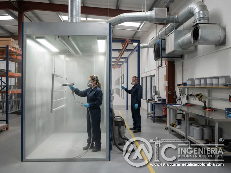 Control de exposición respiratoria a polvos de pintura mediante ventilación, limpieza industrial y protección adecuada en Bogotá, Colombia. Montajes, Ingeniería y Construcción. MIC SAS. Control de exposición respiratoria a polvos de pintura mediante ventilación, limpieza industrial y protección adecuada en Bogotá, Colombia. Montajes, Ingeniería y Construcción. MIC SAS.
