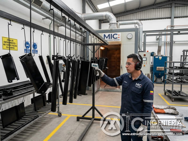 Enfriamiento posterior al curado para estabilidad del acabado en Bogotá, Colombia. Montajes, Ingeniería y Construcción. MIC SAS.