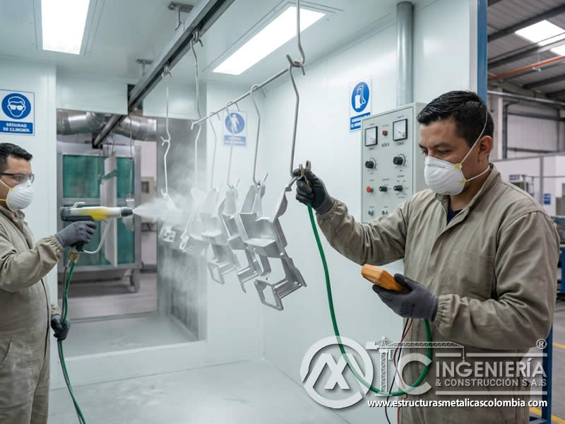 Carga electrostática adecuada para uniformidad de pintura en polvo en Bogotá, Colombia. Montajes, Ingeniería y Construcción. MIC SAS. Carga electrostática adecuada para uniformidad de pintura en polvo en Bogotá, Colombia. Montajes, Ingeniería y Construcción. MIC SAS.
