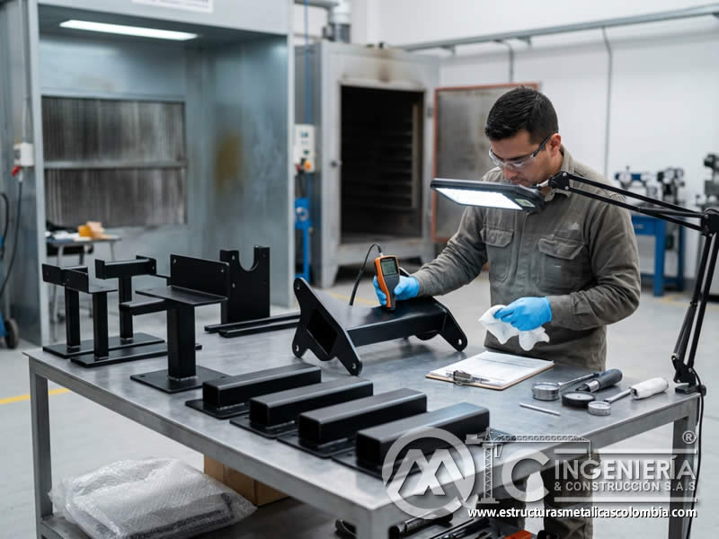 Inspección final de calidad para acabados profesionales en pintura en polvo en Bogotá, Colombia. Montajes, Ingeniería y Construcción. MIC SAS. Inspección final de calidad para acabados profesionales en pintura en polvo en Bogotá, Colombia. Montajes, Ingeniería y Construcción. MIC SAS.