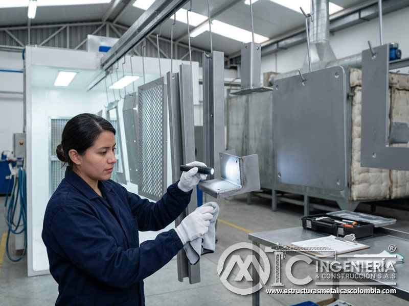 Uniformidad de superficie metálica pretratada para pintura en polvo con cobertura pareja, presentación limpia y acabado profesional en Bogotá, Colombia. Montajes, Ingeniería y Construcción. MIC SAS. Uniformidad de superficie metálica pretratada para pintura en polvo con cobertura pareja, presentación limpia y acabado profesional en Bogotá, Colombia. Montajes, Ingeniería y Construcción. MIC SAS.