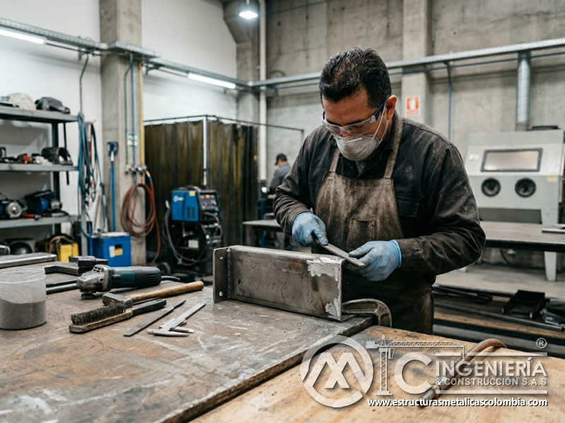 Limpieza con vapor antes de sandblasting y pintura en polvo en Bogotá, Colombia. Montajes, Ingeniería y Construcción. MIC SAS.