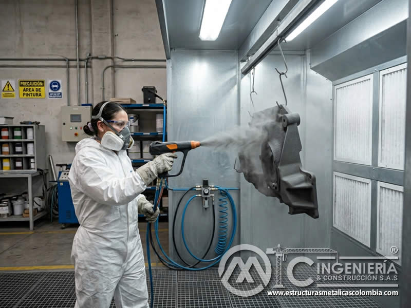 Flujo de aire en pintura en polvo aplicada con sandblasting en Bogotá, Colombia. Montajes, Ingeniería y Construcción. MIC SAS. Flujo de aire en pintura en polvo aplicada con sandblasting en Bogotá, Colombia. Montajes, Ingeniería y Construcción. MIC SAS.