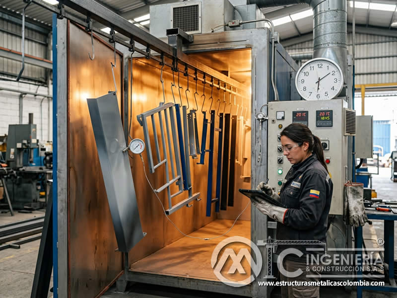 Control de tiempo y temperatura en horno de curado para pintura en polvo sobre metal en Bogotá, Colombia. Montajes, Ingeniería y Construcción. MIC SAS. Control de tiempo y temperatura en horno de curado para pintura en polvo sobre metal en Bogotá, Colombia. Montajes, Ingeniería y Construcción. MIC SAS.