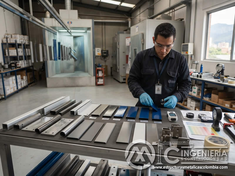 Evaluacion de pintura en polvo de poliuretano frente a otros recubrimientos en Bogotá, Colombia. Montajes, Ingeniería y Construcción. MIC SAS.