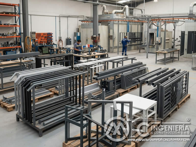 Soluciones de poliuretano para estructuras piezas y mobiliario metalico en Bogotá, Colombia. Montajes, Ingeniería y Construcción. MIC SAS.