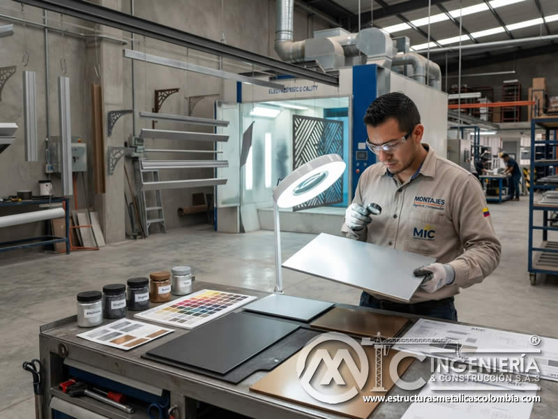 Comportamiento de las pinturas en polvo de efecto metálico en Bogotá, Colombia. Montajes, Ingeniería y Construcción. MIC SAS. Comportamiento de las pinturas en polvo de efecto metálico en Bogotá, Colombia. Montajes, Ingeniería y Construcción. MIC SAS.