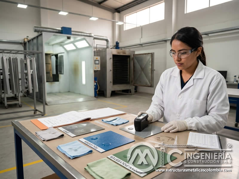 Pintura en polvo resistencia productos químicos pinturas epoxi poliéster en Bogotá, Colombia. Montajes, Ingeniería y Construcción. MIC SAS.