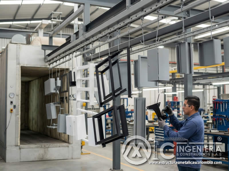 Piezas metálicas recubiertas con polvo epoxi poliéster termoendurecible en Bogotá, Colombia. Montajes, Ingeniería y Construcción. MIC SAS. Piezas metálicas recubiertas con polvo epoxi poliéster termoendurecible en Bogotá, Colombia. Montajes, Ingeniería y Construcción. MIC SAS.