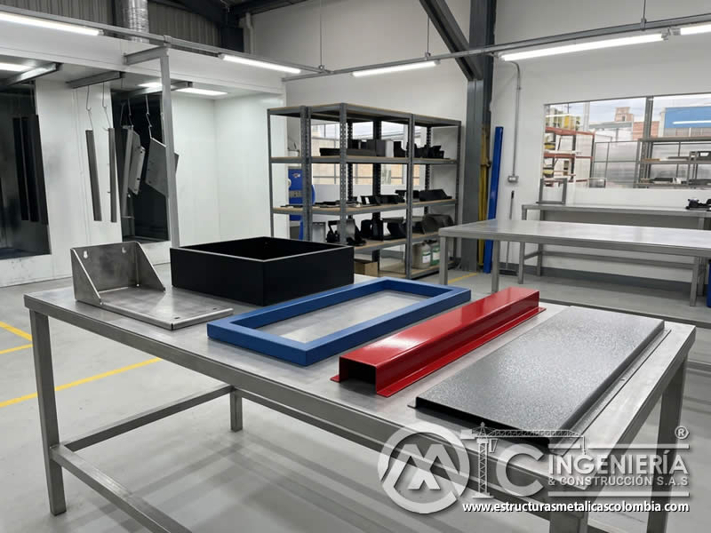 Acabados personalizados sobre metal con pintura en polvo profesional Bogotá en Bogotá, Colombia. Montajes, Ingeniería y Construcción. MIC SAS. Acabados personalizados sobre metal con pintura en polvo profesional Bogotá en Bogotá, Colombia. Montajes, Ingeniería y Construcción. MIC SAS.