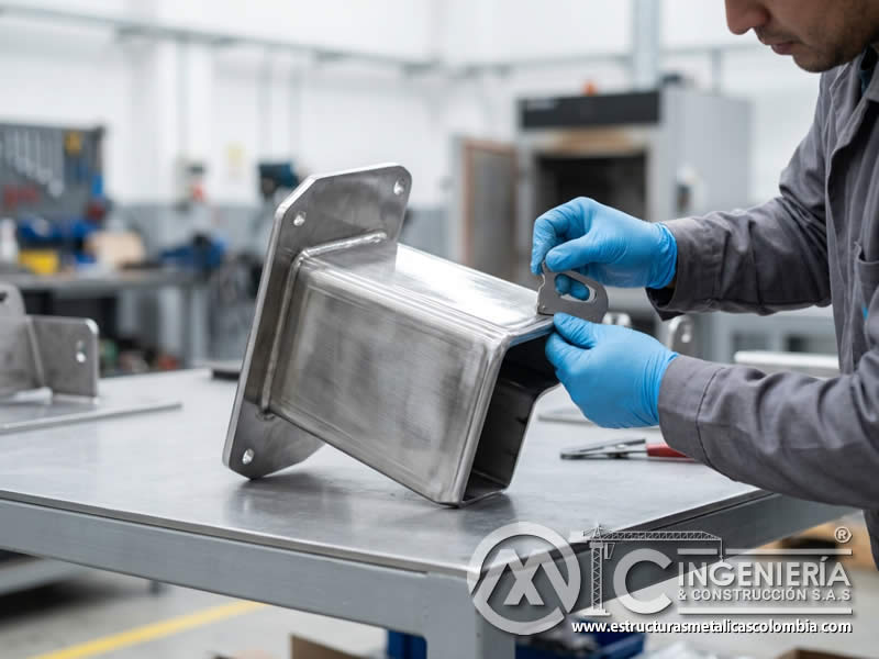 Pieza metalica con acabado transparente de alta adherencia pintura en polvo en Bogotá, Colombia. Montajes, Ingeniería y Construcción. MIC SAS. Pieza metalica con acabado transparente de alta adherencia pintura en polvo en Bogotá, Colombia. Montajes, Ingeniería y Construcción. MIC SAS.