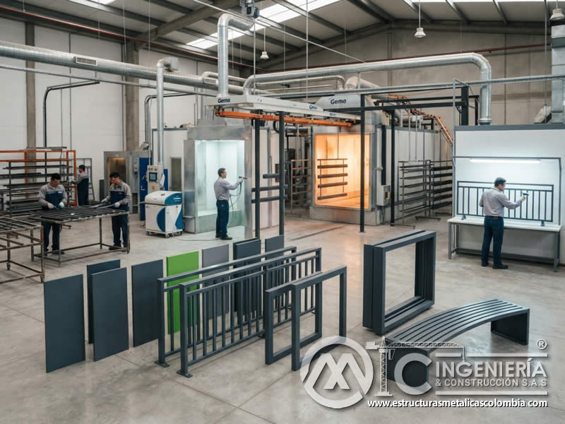 Servicio de pintura en polvo anti grafiti para proyectos metálicos Bogotá en Bogotá, Colombia. Montajes, Ingeniería y Construcción. MIC SAS. Servicio de pintura en polvo anti grafiti para proyectos metálicos Bogotá en Bogotá, Colombia. Montajes, Ingeniería y Construcción. MIC SAS.